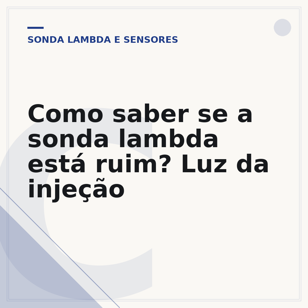 Como saber se a sonda lambda está ruim? Luz da injeção