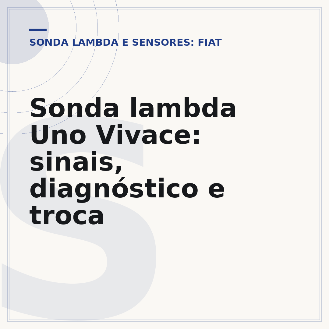 Sonda lambda Uno Vivace: sinais, diagnóstico e troca