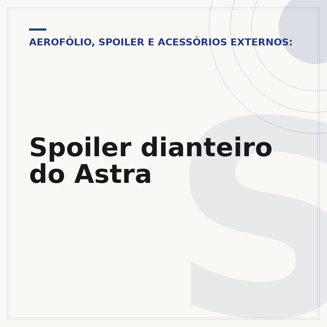 Spoiler dianteiro do Astra
