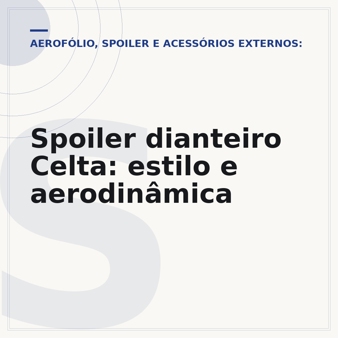 Spoiler dianteiro Celta: estilo e aerodinâmica