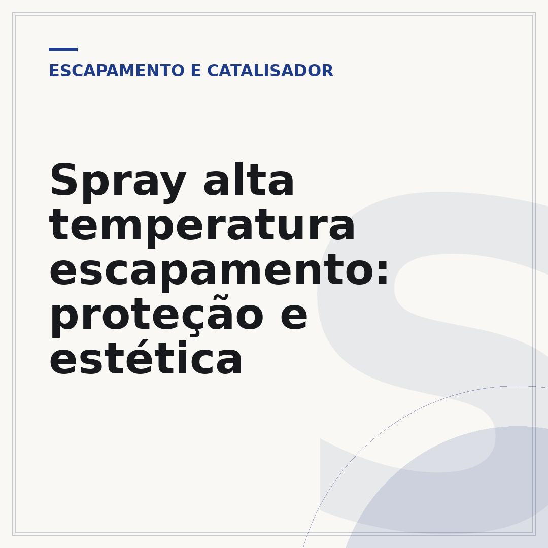 Spray alta temperatura escapamento: proteção e estética