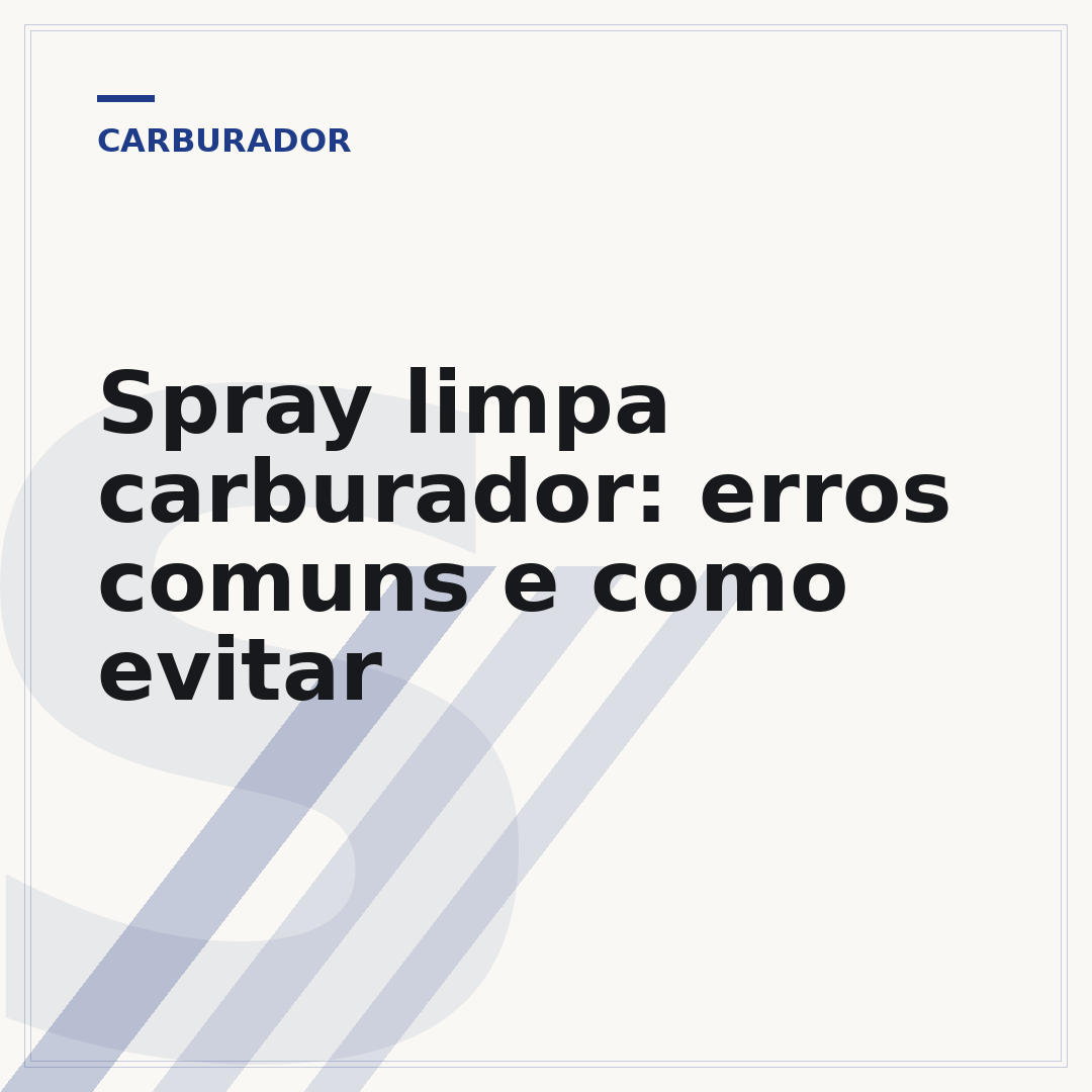 Spray limpa carburador: erros comuns e como evitar