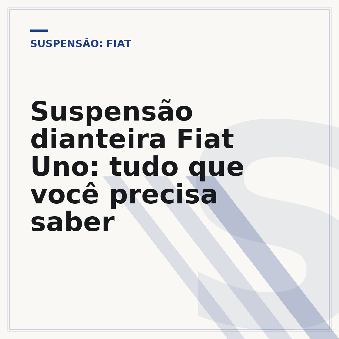 Suspensão dianteira Fiat Uno: tudo que você precisa saber