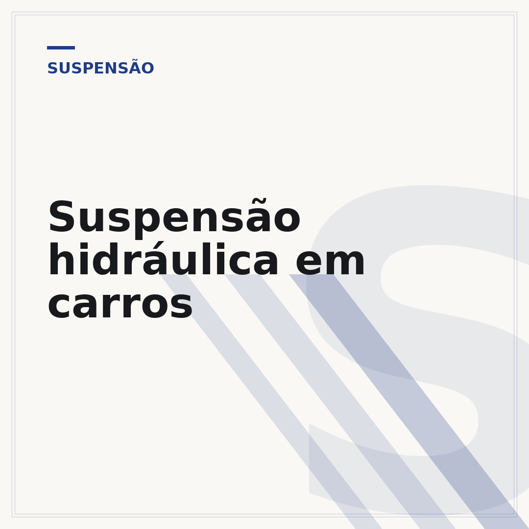 Suspensão hidráulica em carros