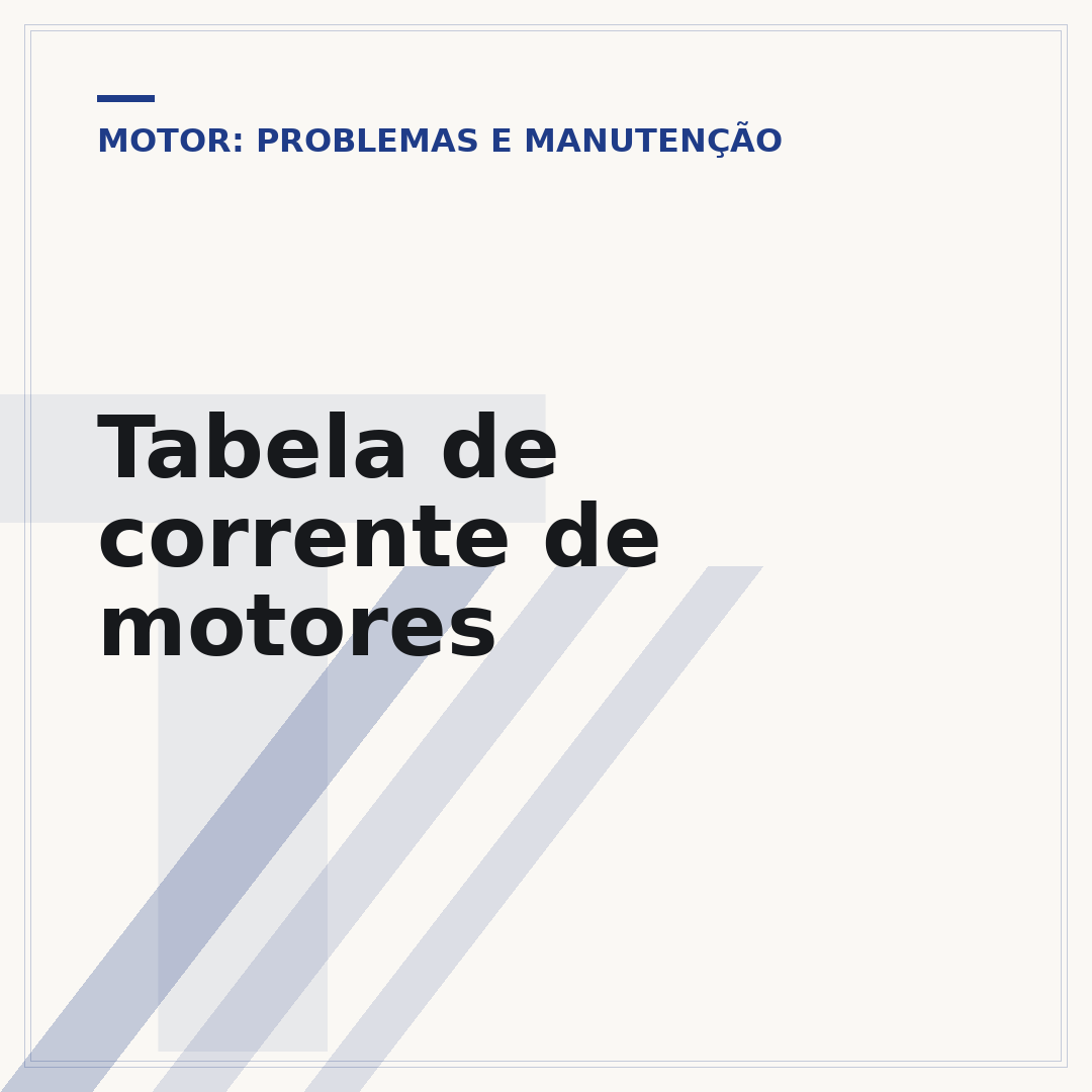 Tabela de corrente de motores