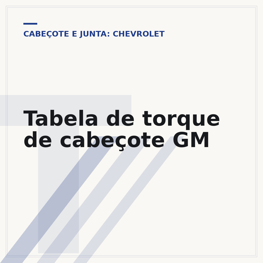 Tabela de torque de cabeçote GM