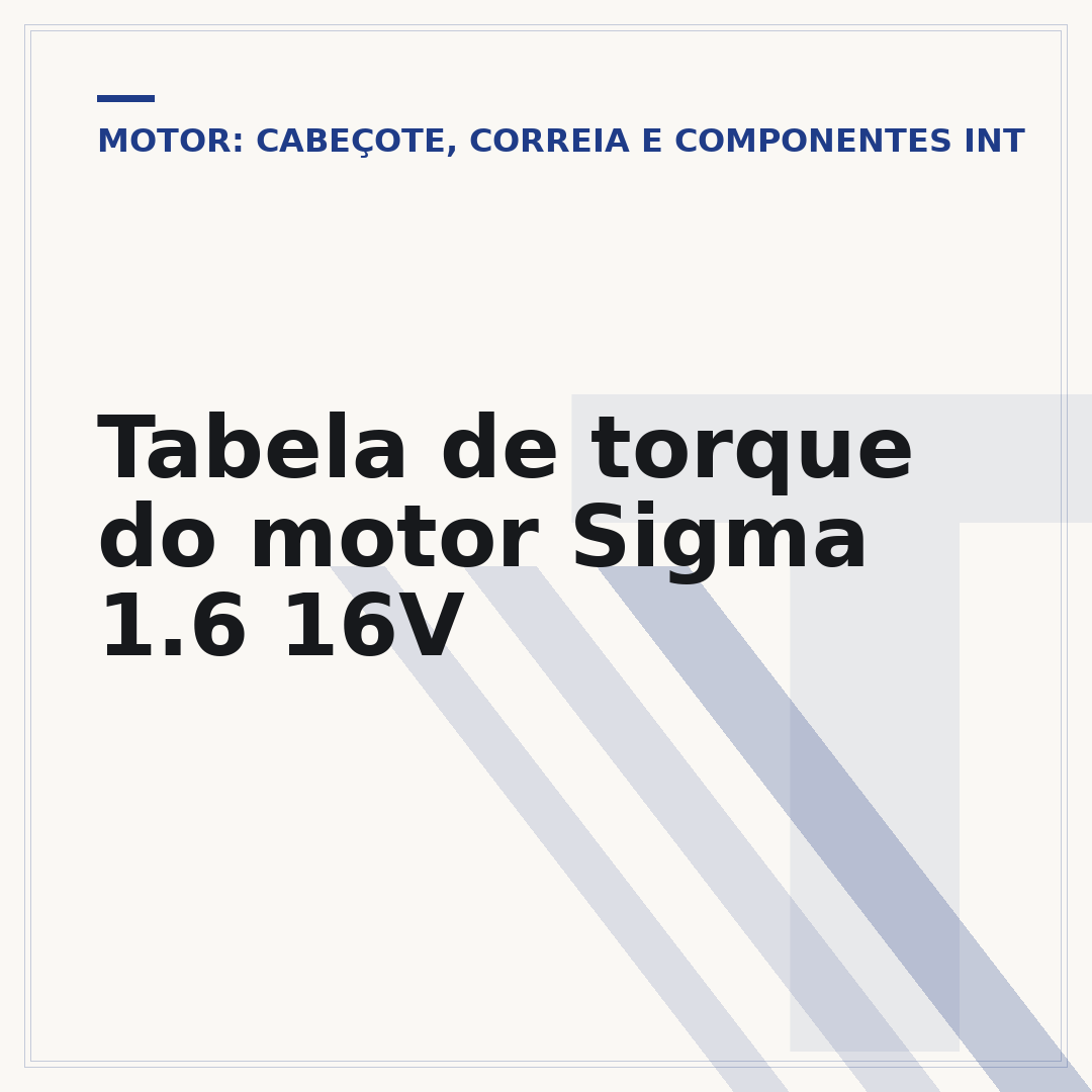 Tabela de torque do motor Sigma 1.6 16V