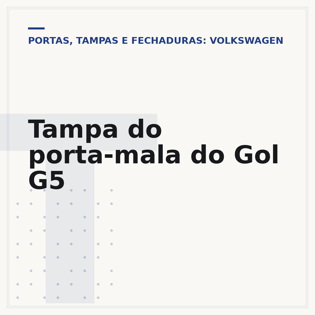 Tampa do porta-mala do Gol G5