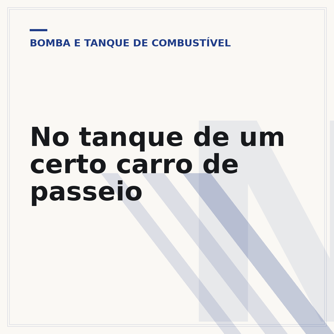 No tanque de um certo carro de passeio
