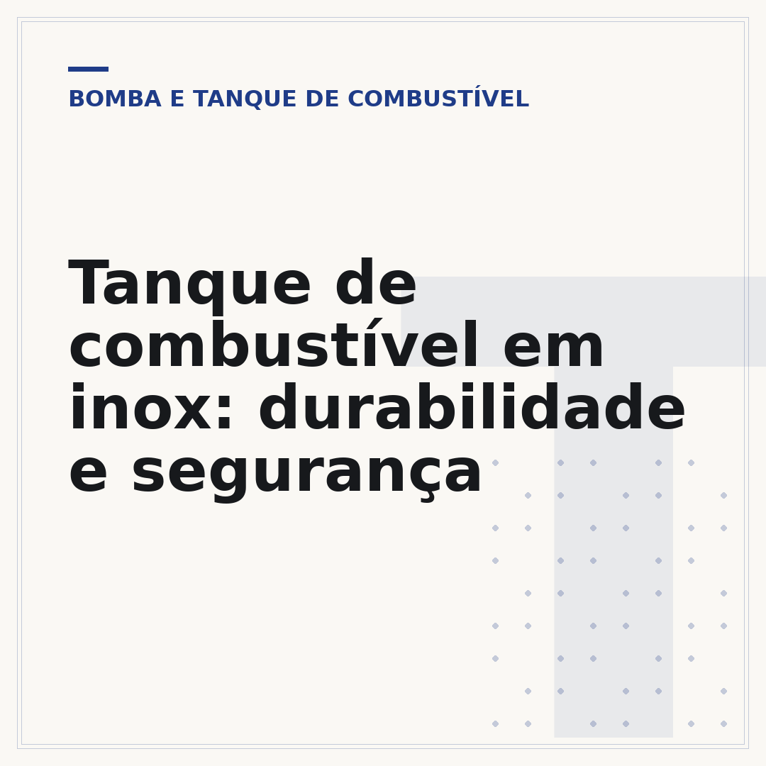 Tanque de combustível em inox: durabilidade e segurança