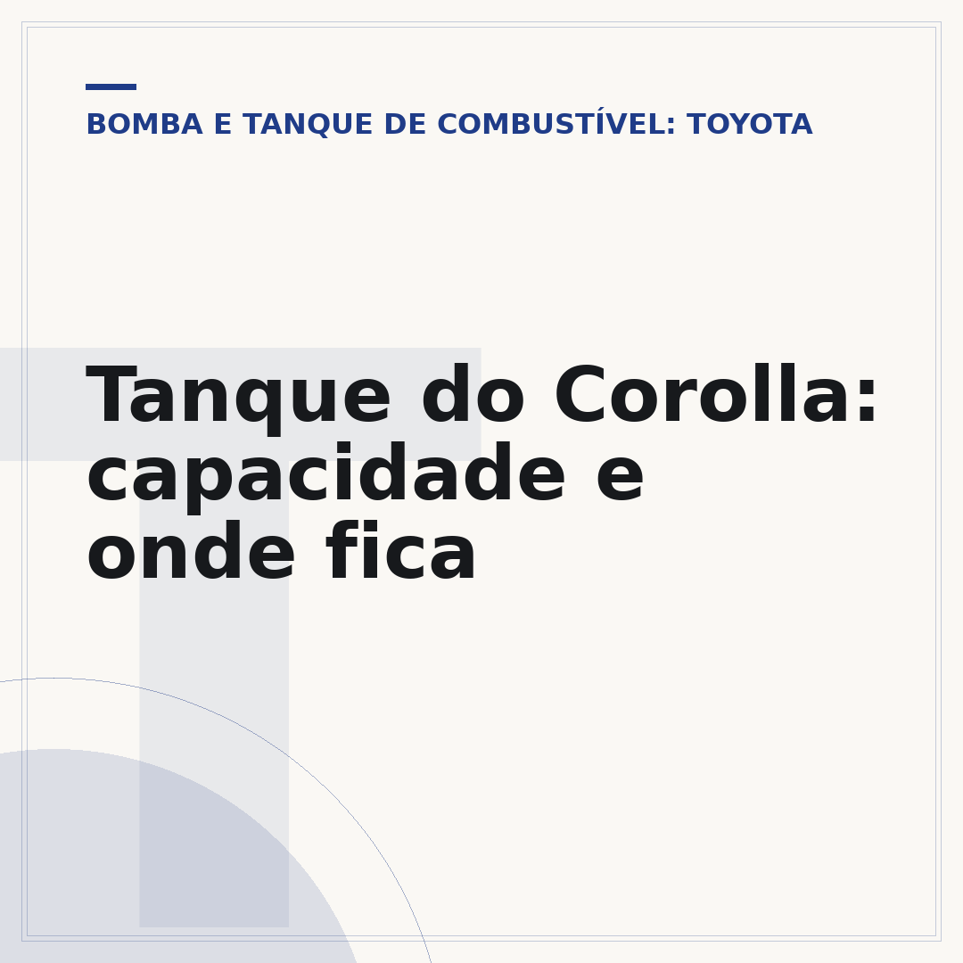 Tanque do Corolla: capacidade e onde fica