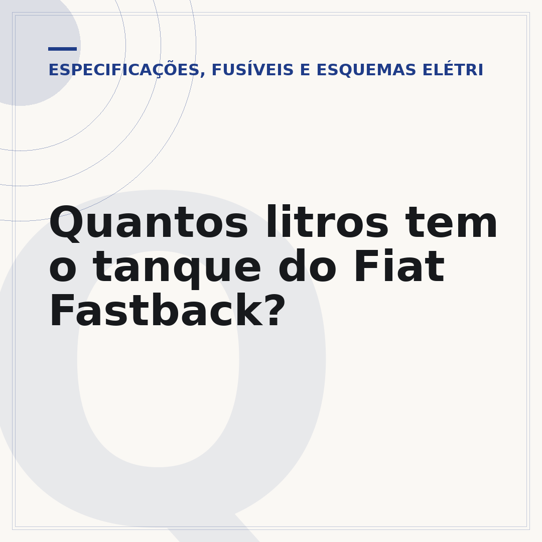 Quantos litros tem o tanque do Fiat Fastback?