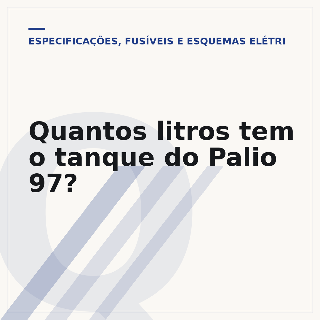 Quantos litros tem o tanque do Palio 97?