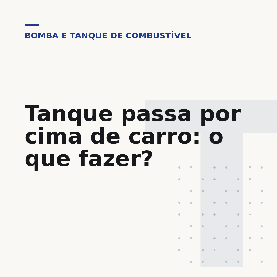 Tanque passa por cima de carro: o que fazer?