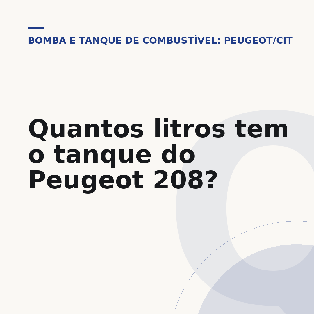 Quantos litros tem o tanque do Peugeot 208?
