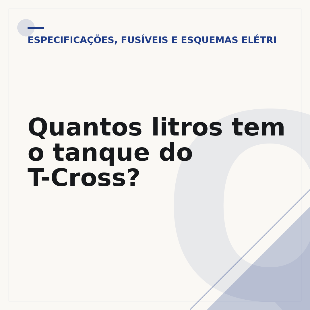 Quantos litros tem o tanque do T-Cross?