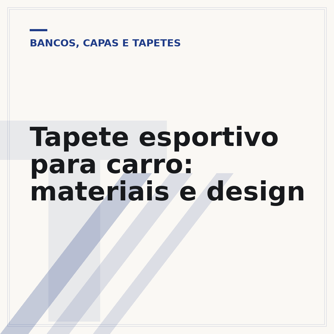 Tapete esportivo para carro: materiais e design