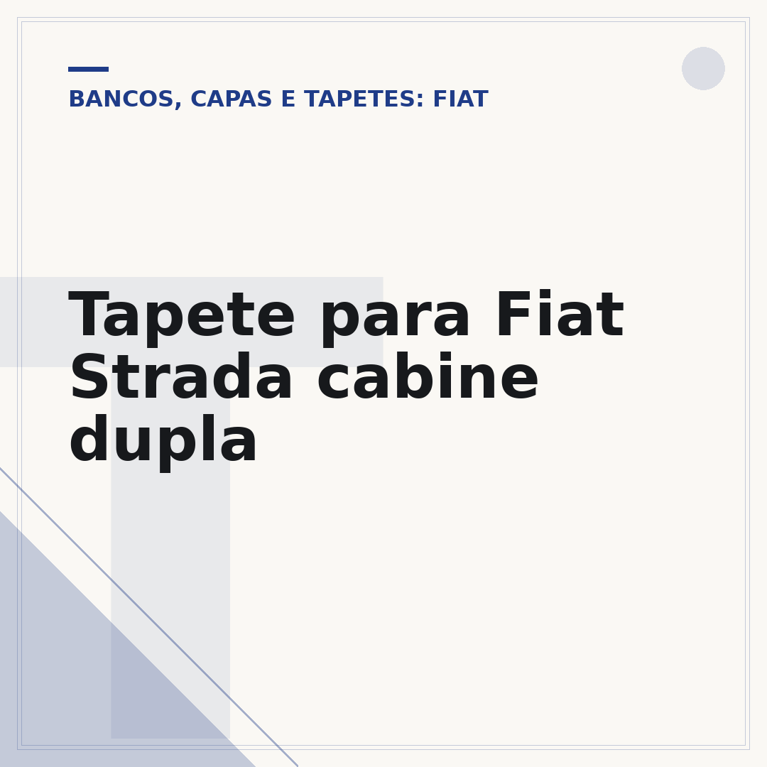 Tapete para Fiat Strada cabine dupla