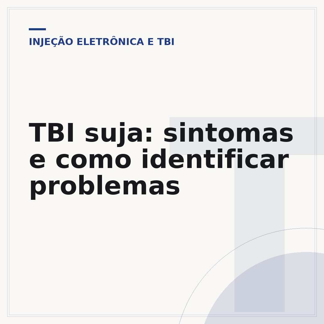 TBI suja: sintomas e como identificar problemas