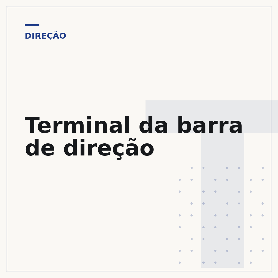 Terminal da barra de direção