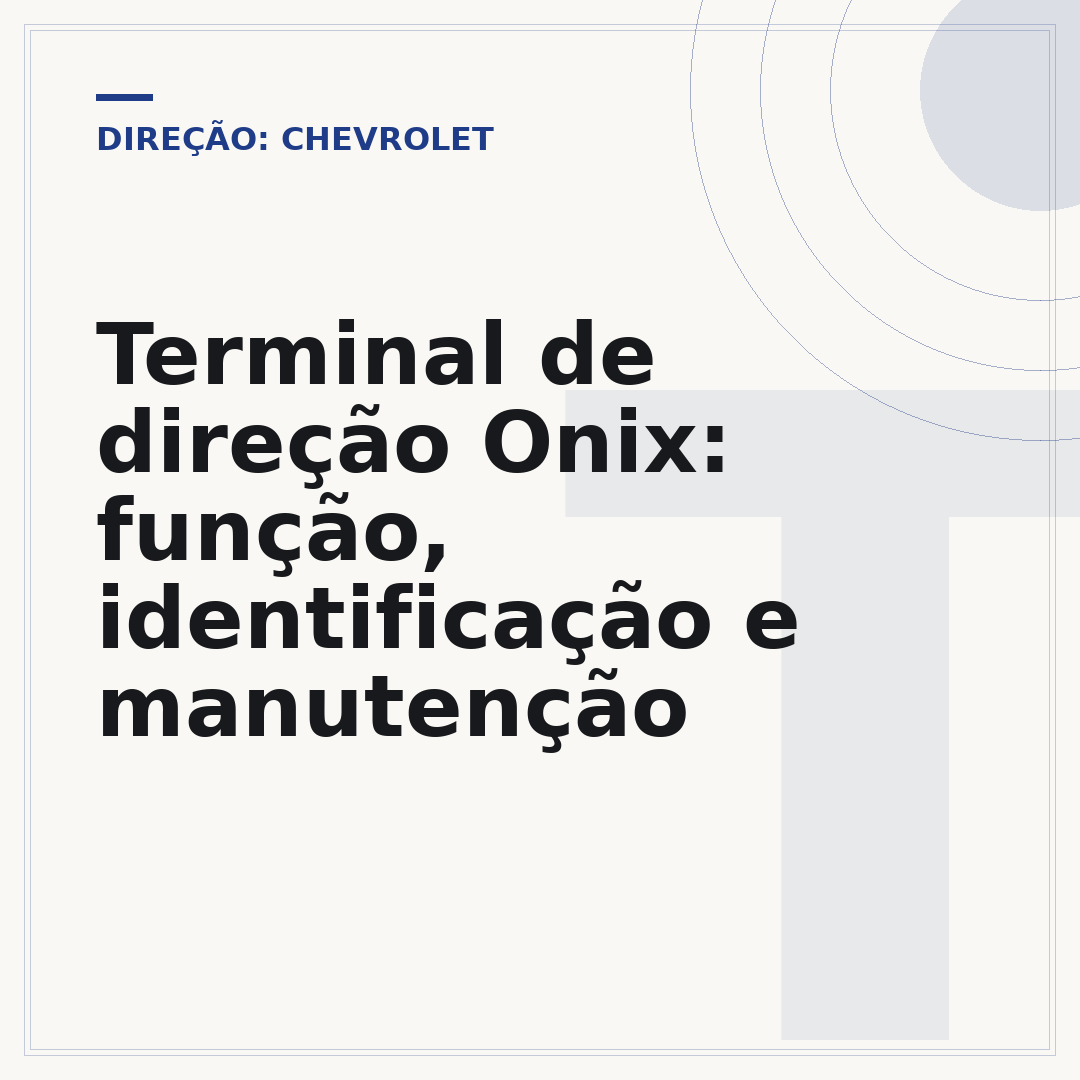 Terminal de direção Onix: função, identificação e manutenção