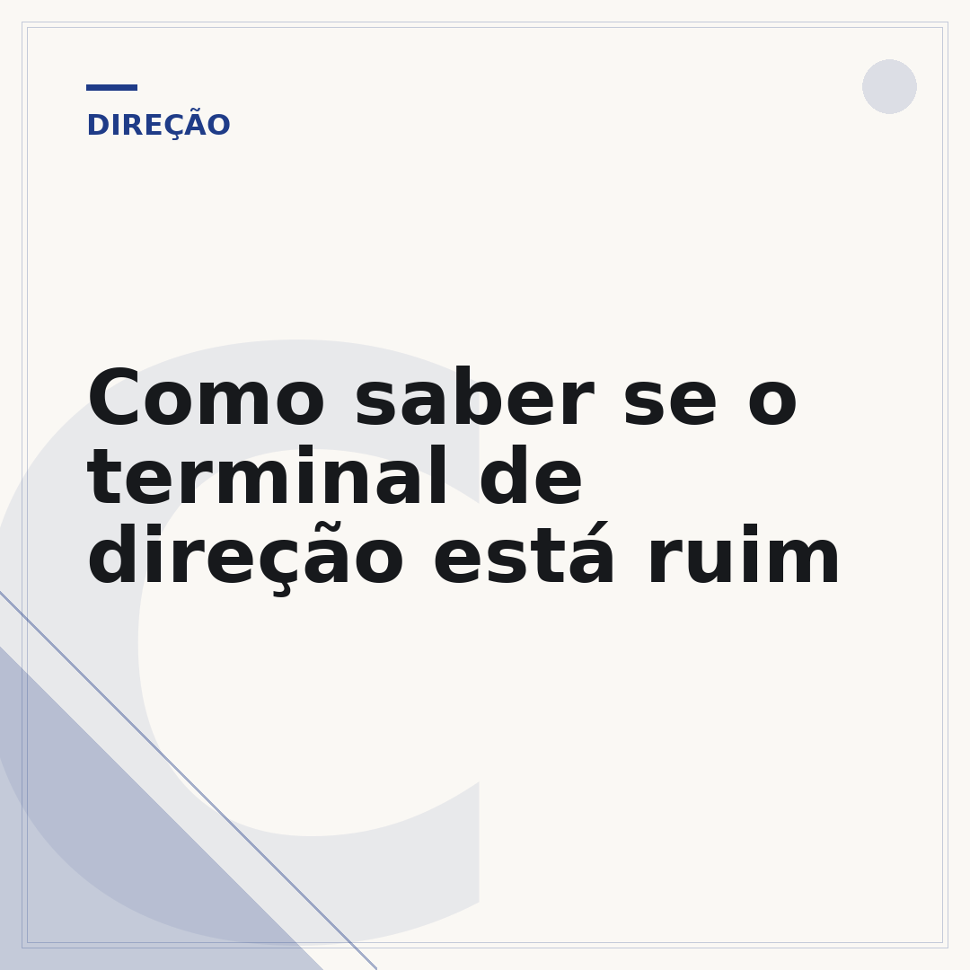 Como saber se o terminal de direção está ruim