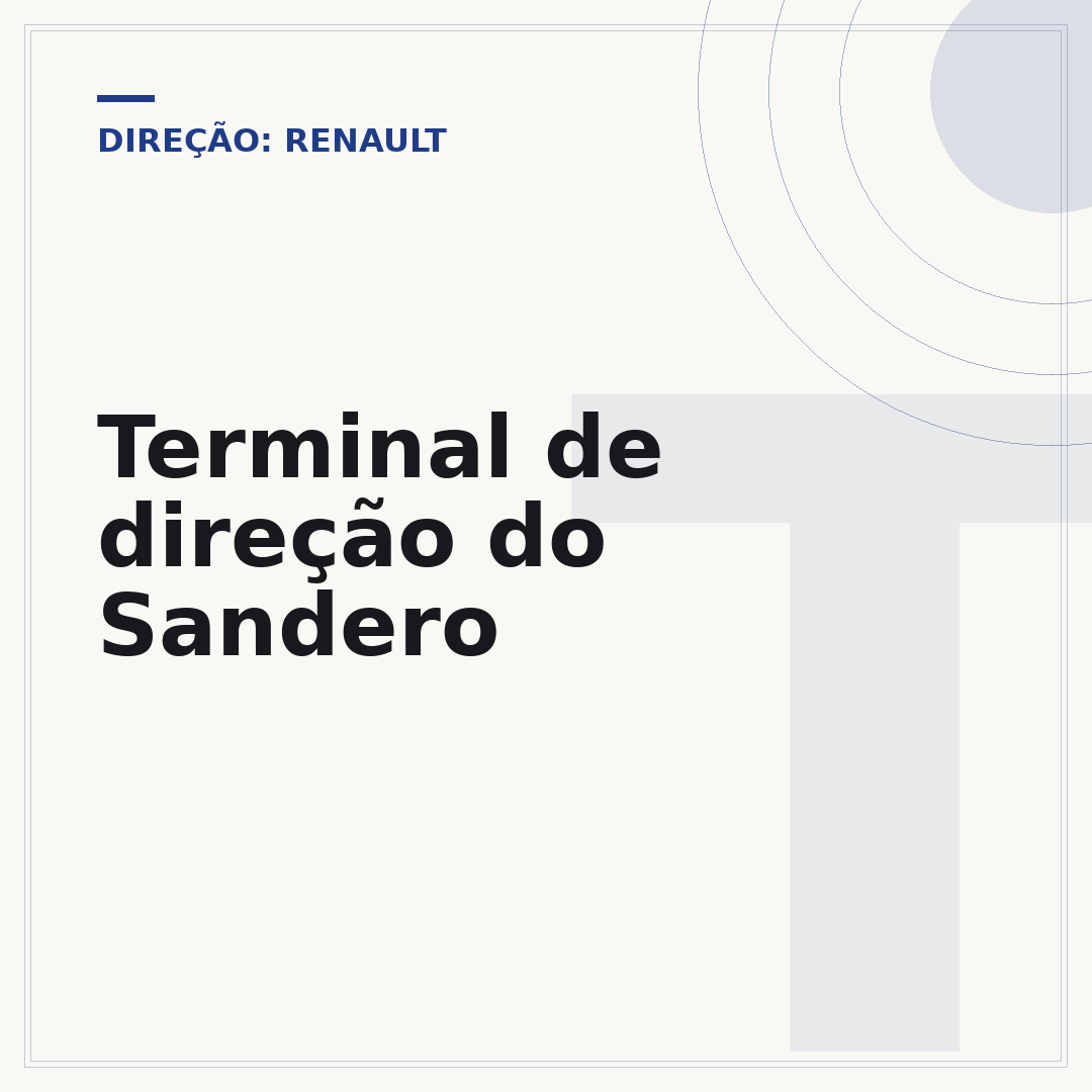 Terminal de direção do Sandero