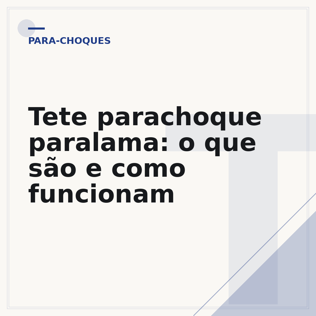 Tete parachoque paralama: o que são e como funcionam
