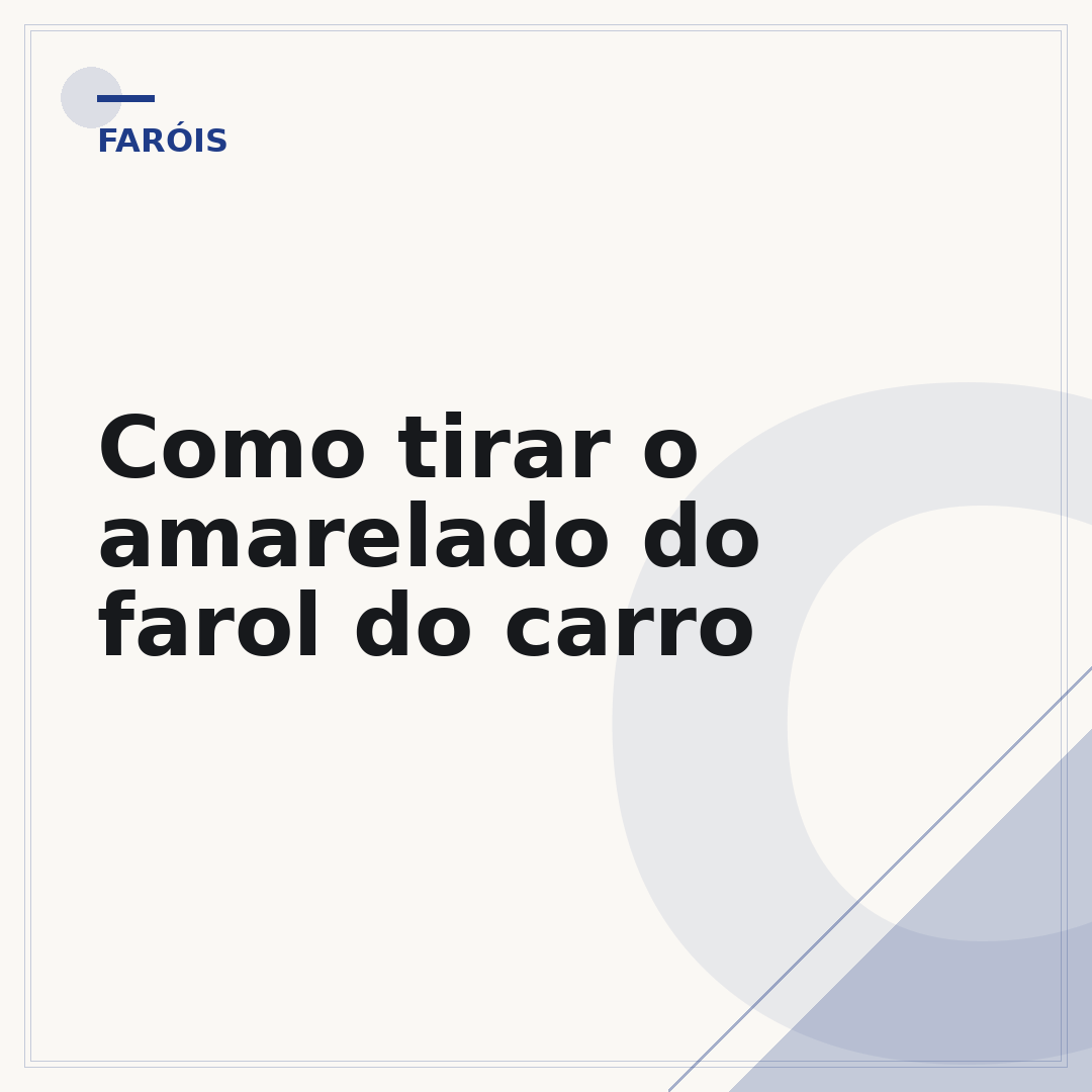 Como tirar o amarelado do farol do carro