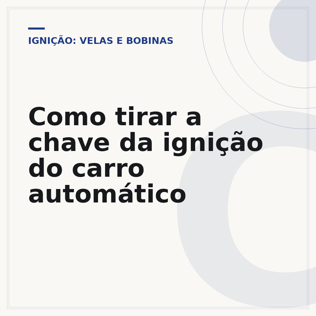 Como tirar a chave da ignição do carro automático