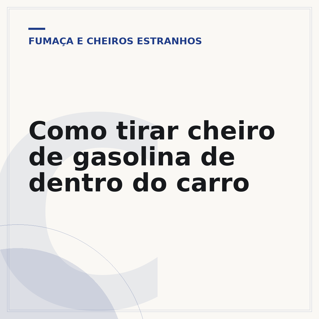Como tirar cheiro de gasolina de dentro do carro