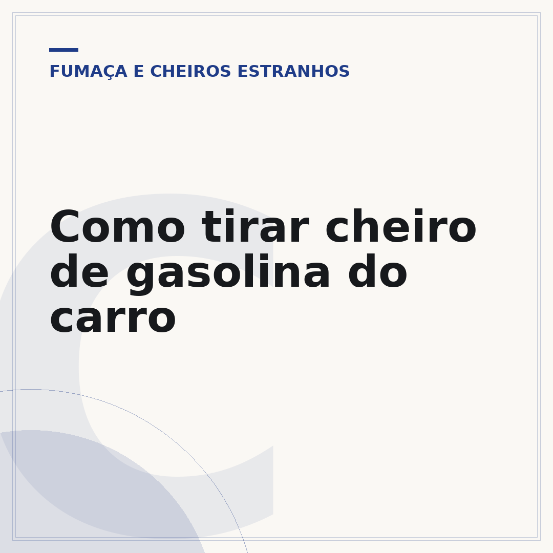 Como tirar cheiro de gasolina do carro