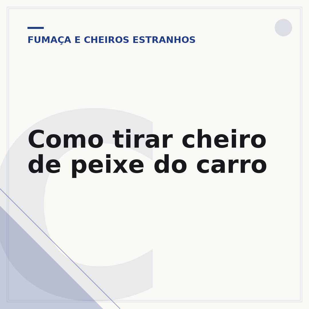 Como tirar cheiro de peixe do carro