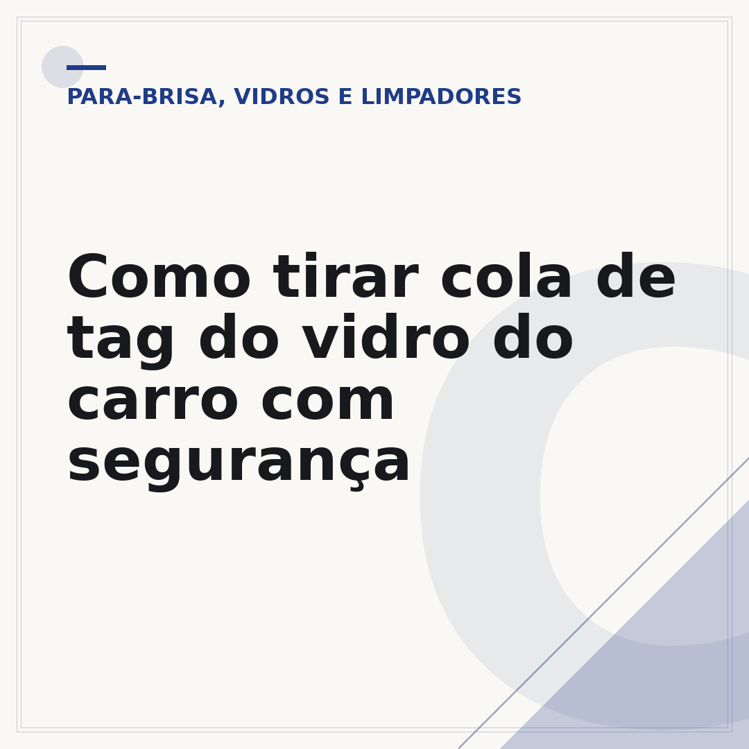 Como tirar cola de tag do vidro do carro com segurança