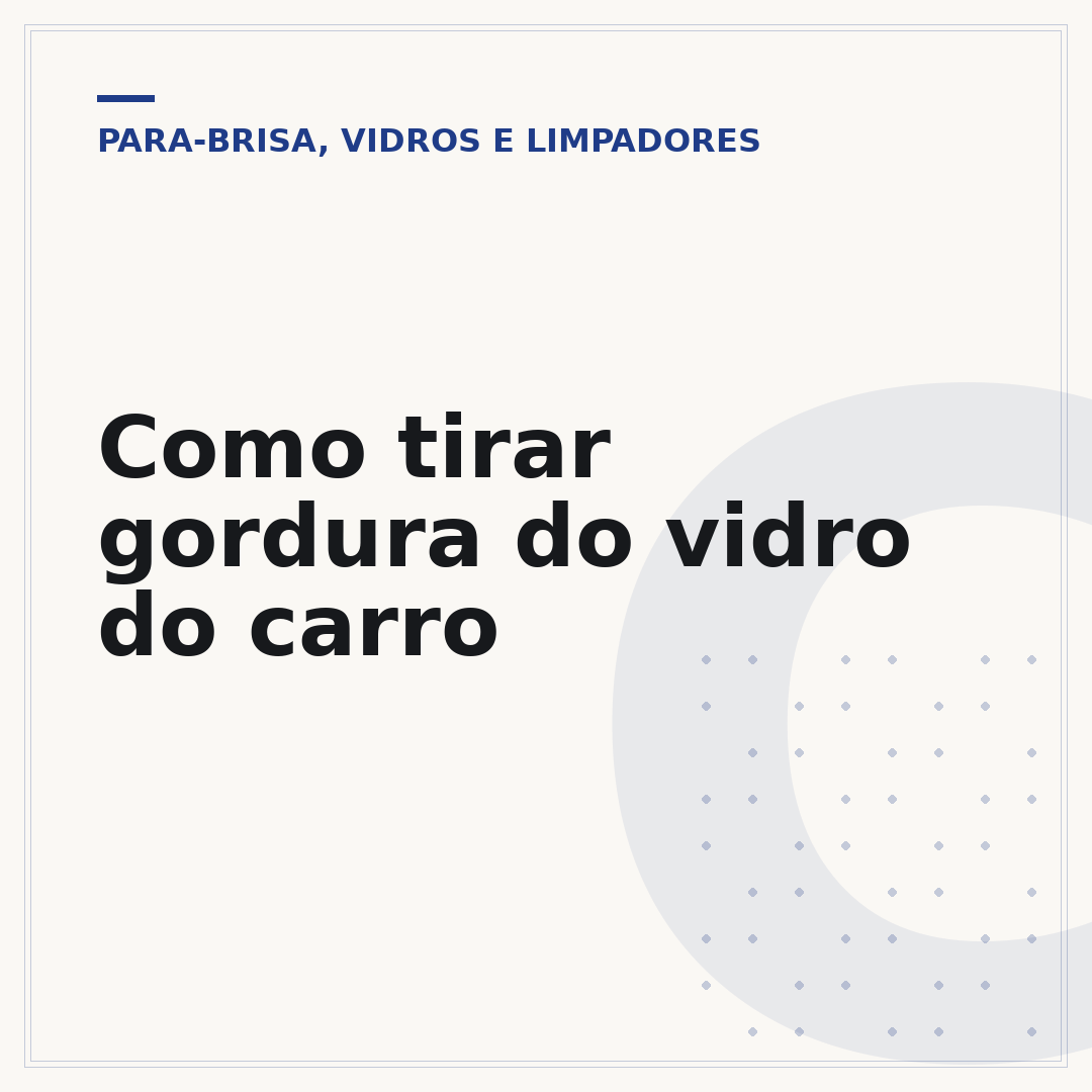 Como tirar gordura do vidro do carro