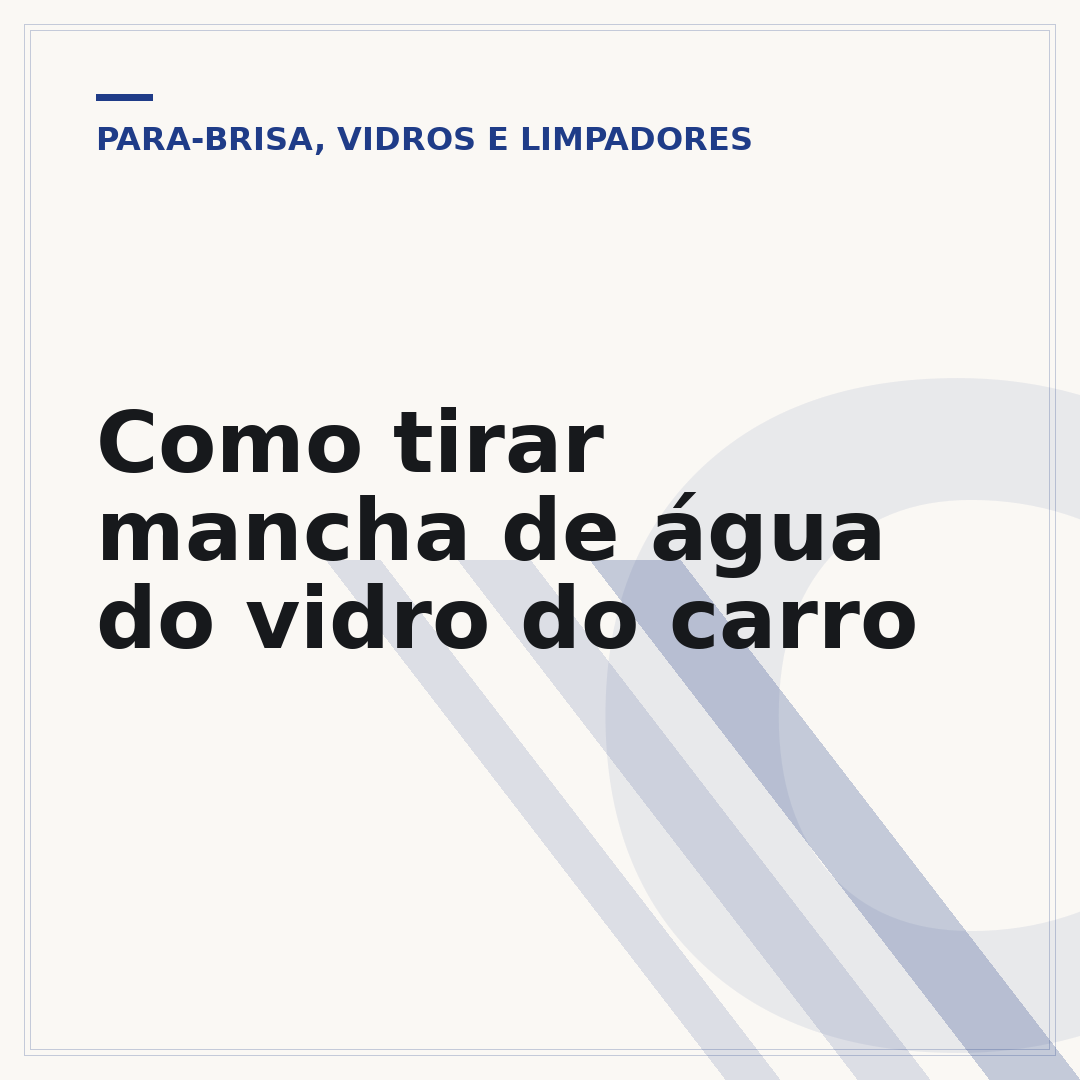 Como tirar mancha de água do vidro do carro
