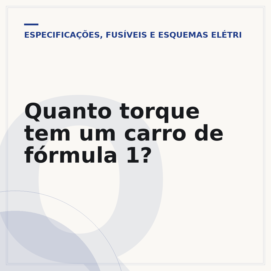 Quanto torque tem um carro de fórmula 1?