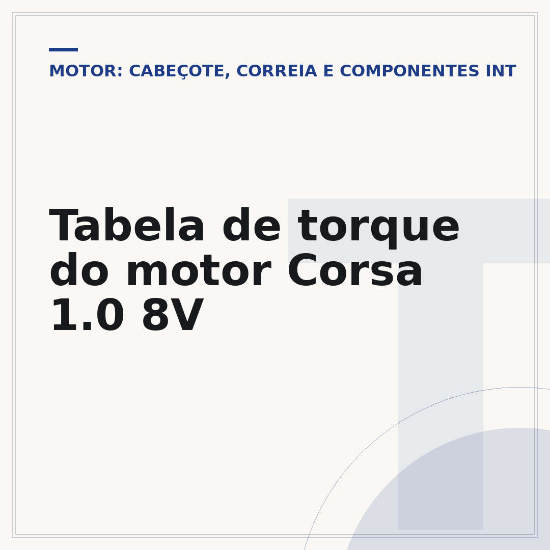 Tabela de torque do motor Corsa 1.0 8V