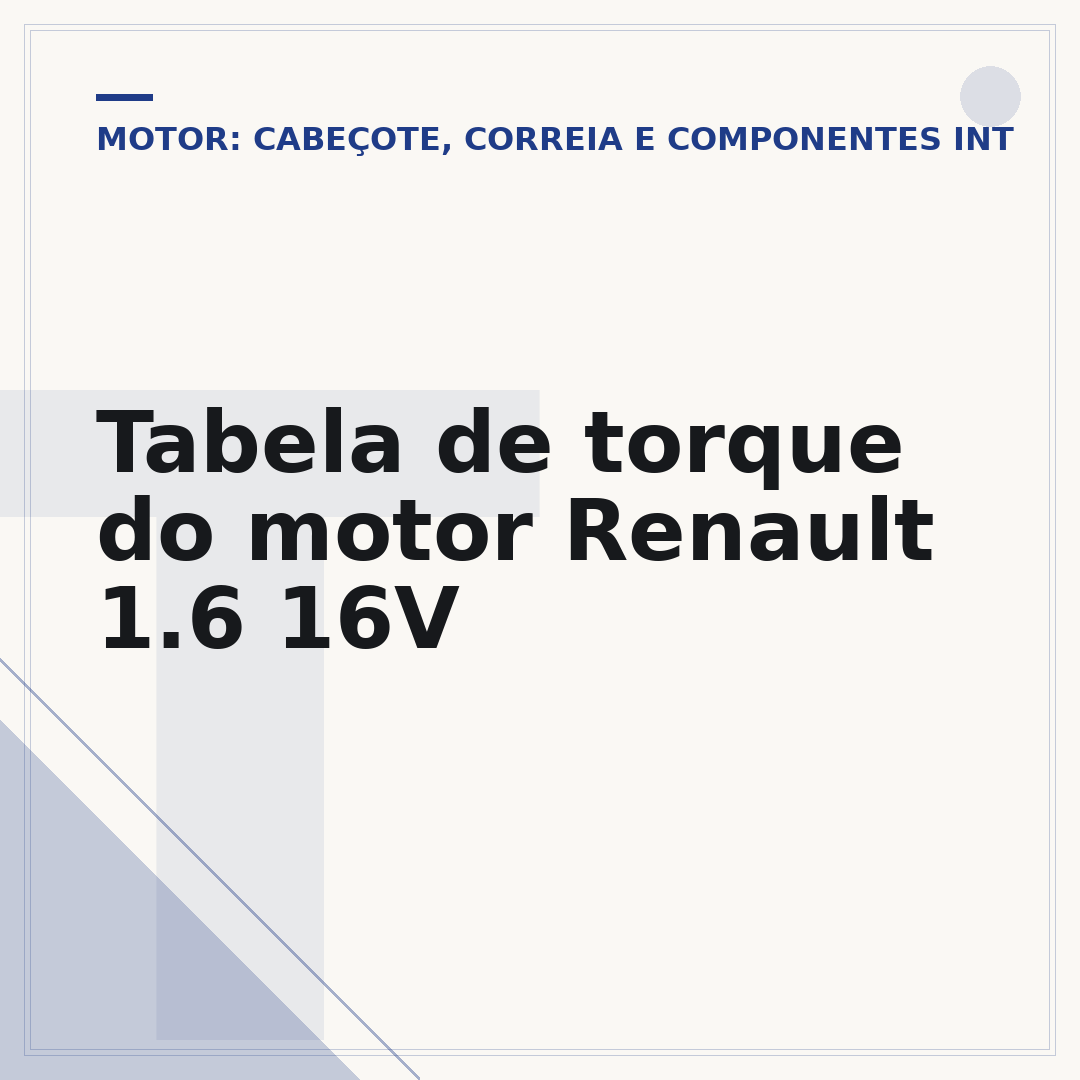 Tabela de torque do motor Renault 1.6 16V