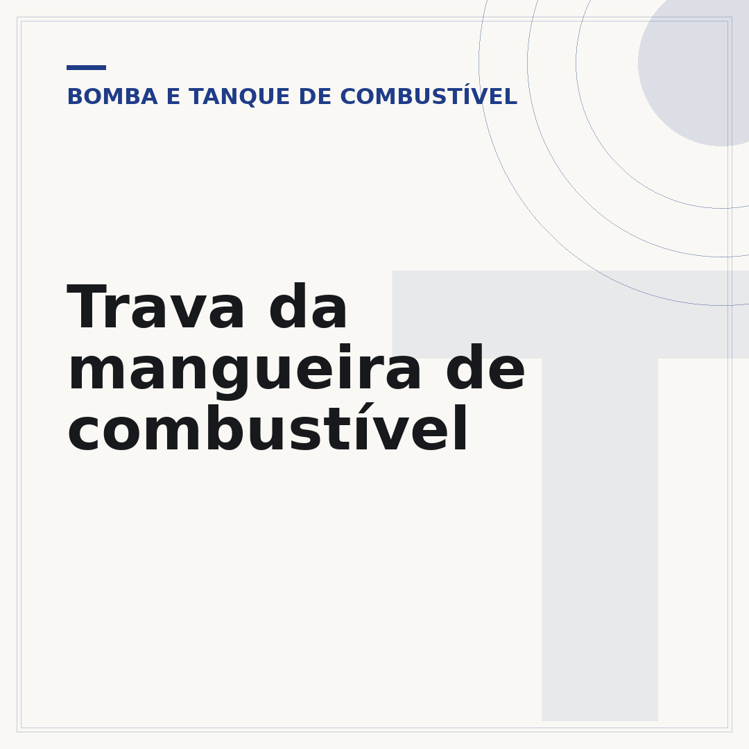 Trava da mangueira de combustível