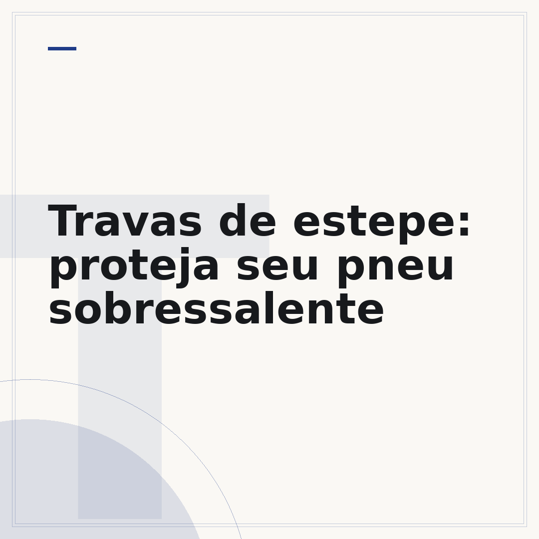 Travas de estepe: proteja seu pneu sobressalente