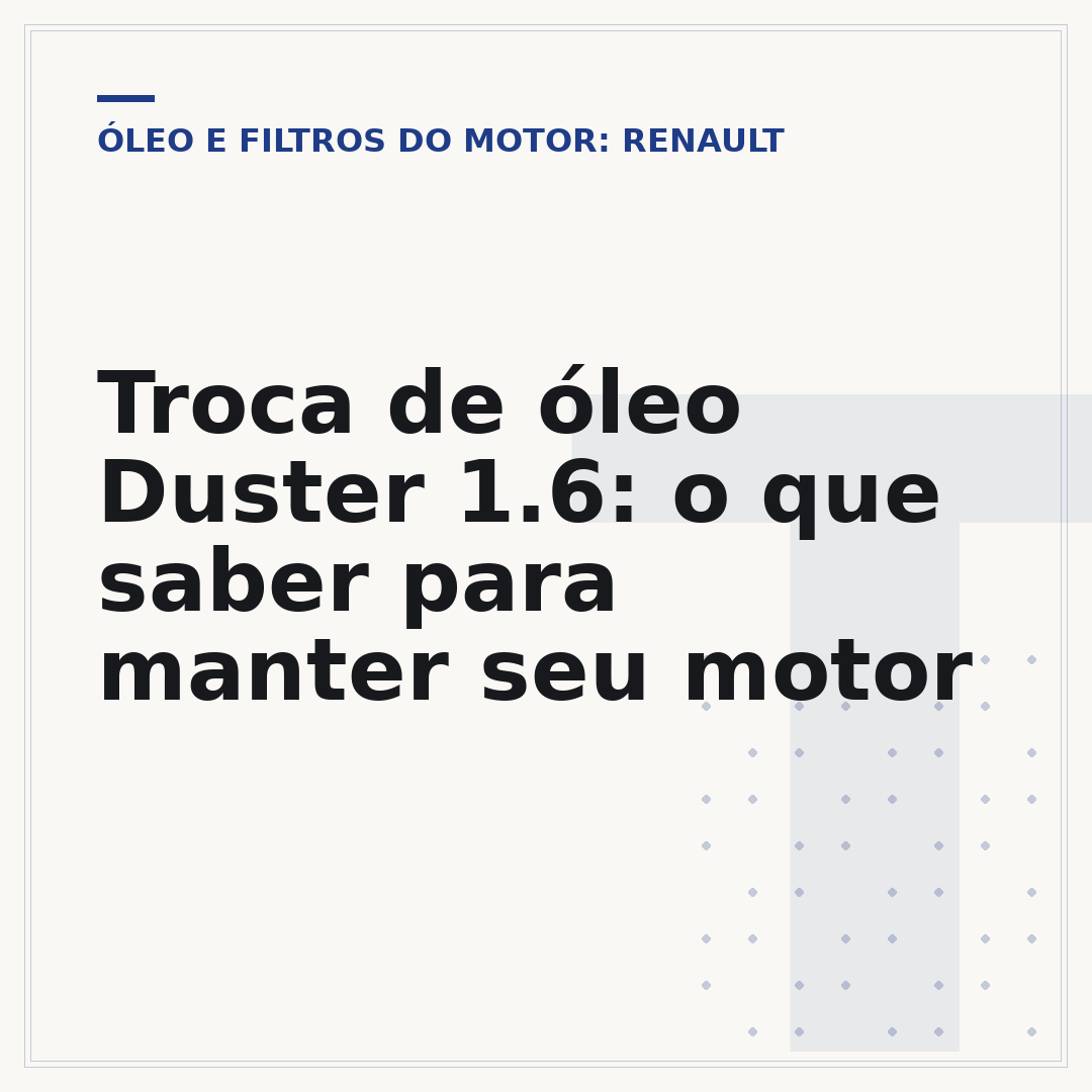 Troca de óleo Duster 1.6: o que saber para manter seu motor
