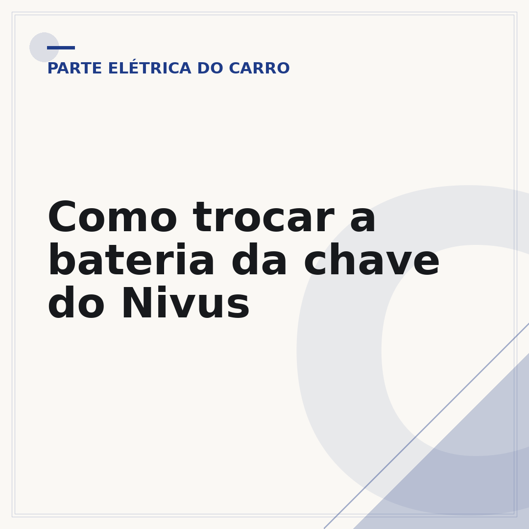 Como trocar a bateria da chave do Nivus