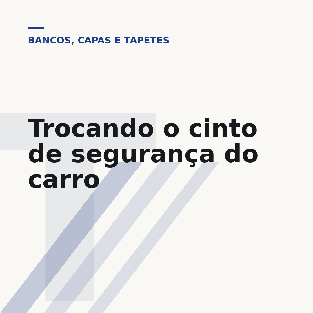 Trocando o cinto de segurança do carro