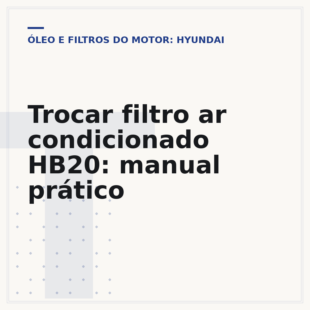 Trocar filtro ar condicionado HB20: manual prático