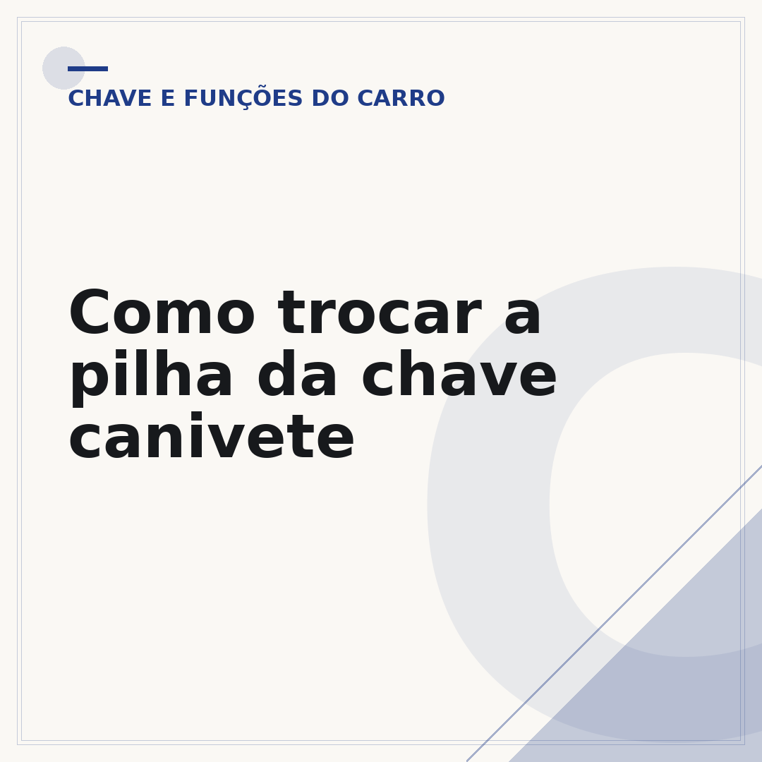 Como trocar a pilha da chave canivete