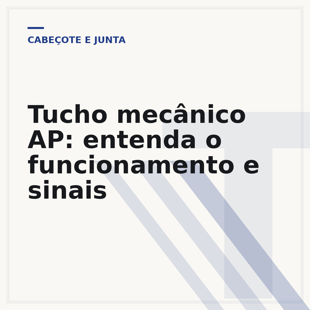 Tucho mecânico AP: entenda o funcionamento e sinais