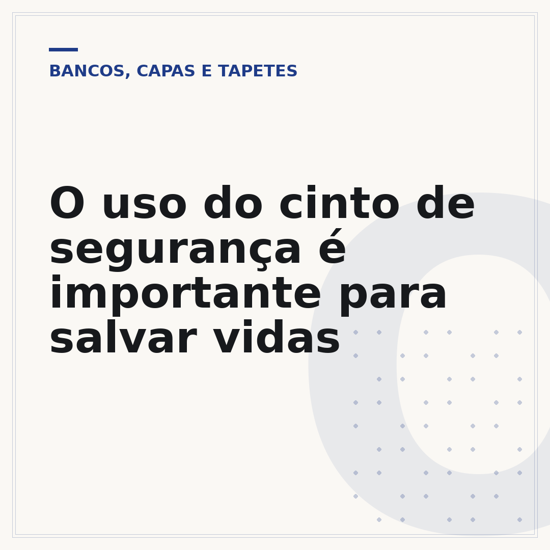 O uso do cinto de segurança é importante para salvar vidas