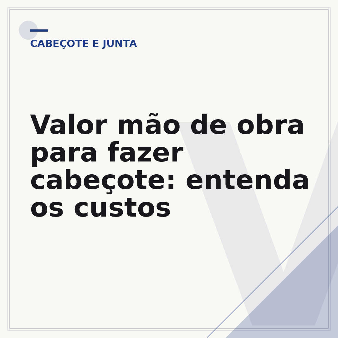 Valor mão de obra para fazer cabeçote: entenda os custos