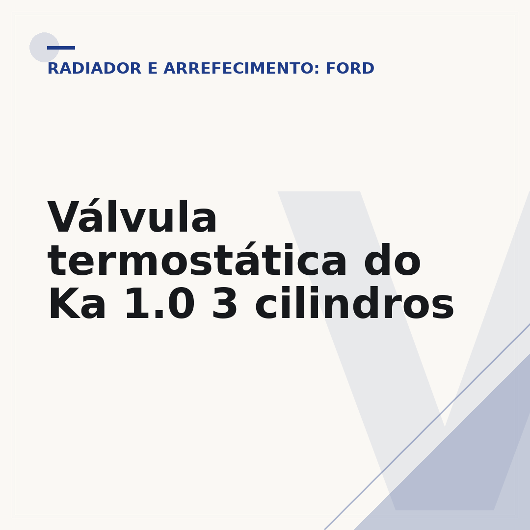 Válvula termostática do Ka 1.0 3 cilindros